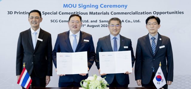 “SCG – CPAC” and “Samsung E&A” sign MOU to bolster 3D printing technology and special cementitious materials in global market