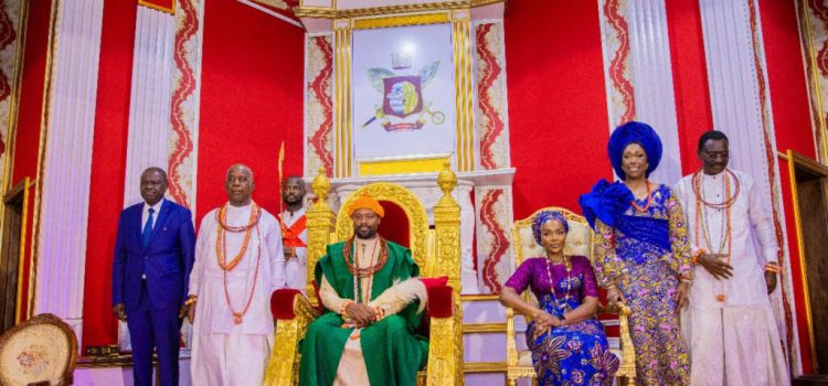 Their Majesties Ogiame Atuwatse III and Olori Atuwatse III Host Senator Fanny Moussokoura Chantal in a Landmark Visit to Warri Kingdom