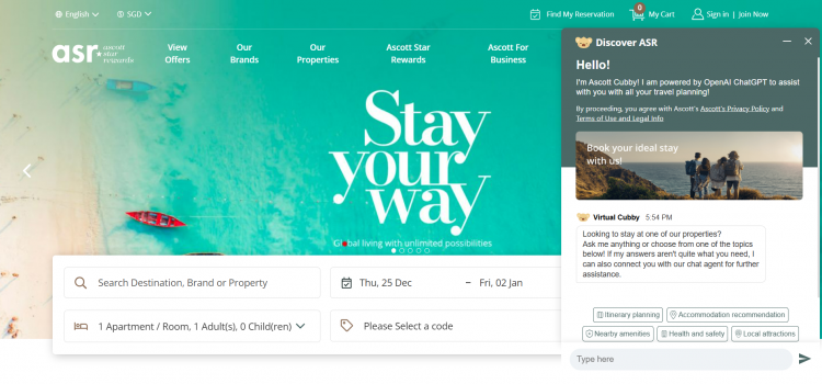 Ascott powers up loyalty programme, Ascott Star Rewards, with enhanced member features to treble membership by 2028
